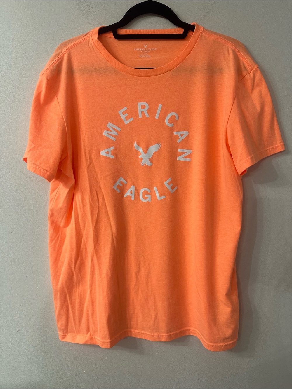 American Eagle Outfitters Neon Orange Logo Tee